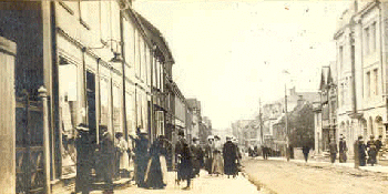a street scene in a town