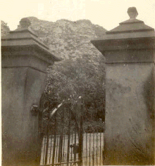 a gate possibly leading to a church yard