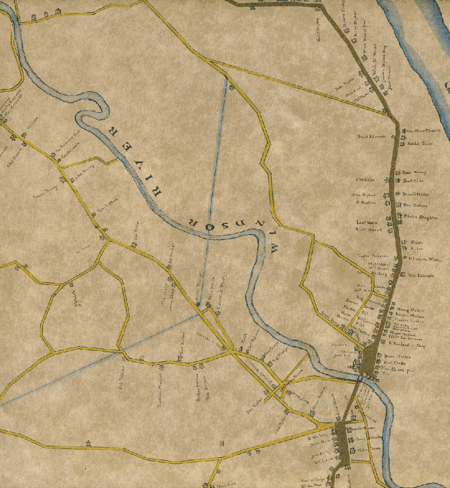 1798 Map of Windsor, CT 