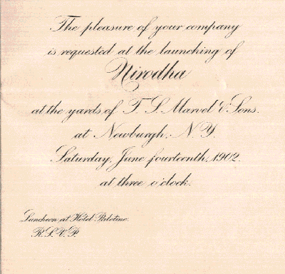 Invitation to the Nirodha launch, 1902
